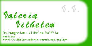 valeria vilhelem business card